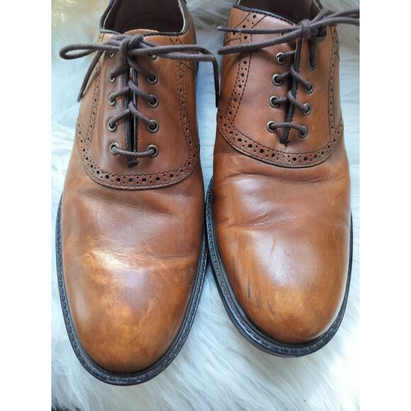 5444) Johnston & Murphy Tabor Saddle Oxford Lace Up Brown Dress Shoes 11M main image 4